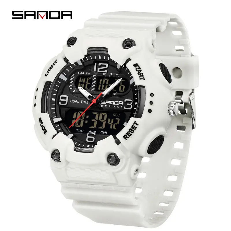Sanda Red Blue Digital Watch for Boys Girls Sports Waterproof - Image 4