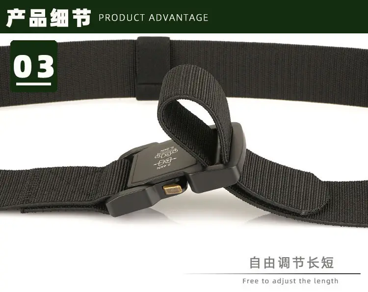 Men's Tactical Elastic Belt Olive Green All-Match — feature 10