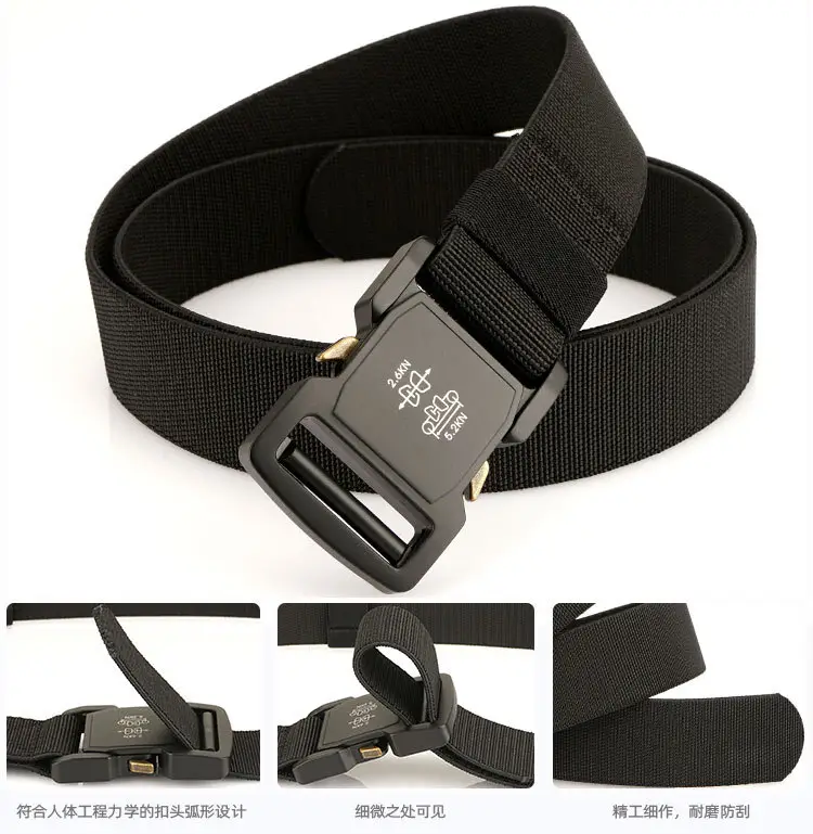 Men's Tactical Elastic Belt Olive Green All-Match — feature 15