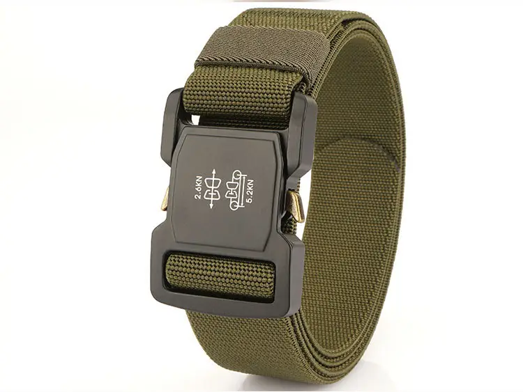 Men's Tactical Elastic Belt Olive Green All-Match — feature 22