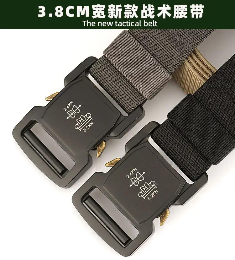 Men's Tactical Elastic Belt Olive Green All-Match — feature 7