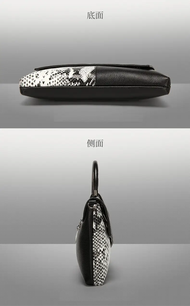 Black Croc Leather Clutch Bag for Women Large Capacity — feature 4