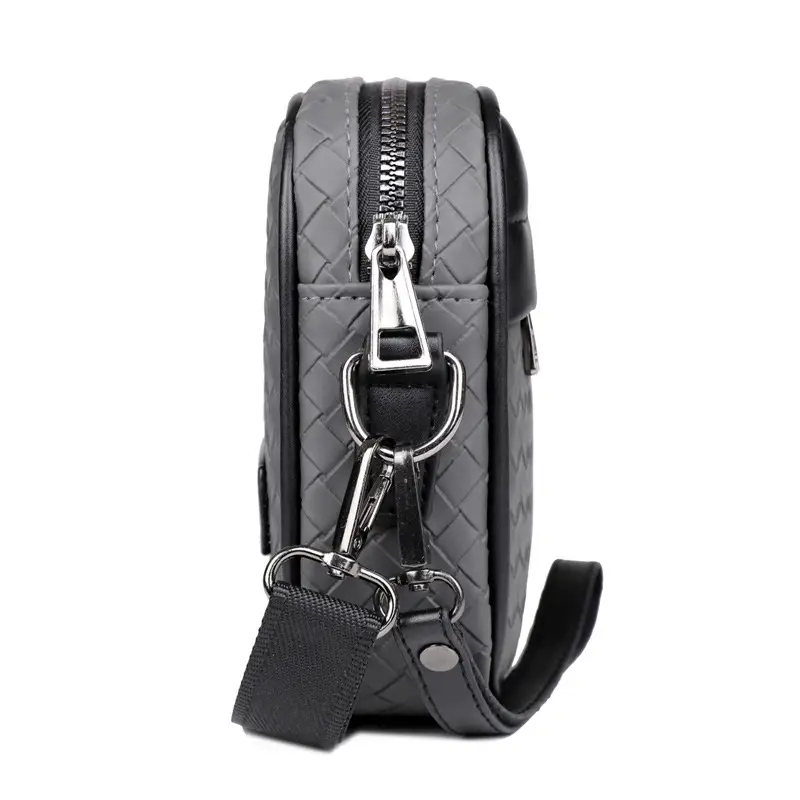 2026 Men's Woven Crossbody Bag Green Korean Style - Image 6