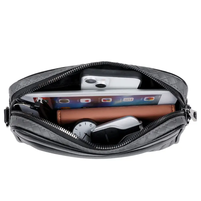 2026 Men's Woven Crossbody Bag Green Korean Style - Image 7