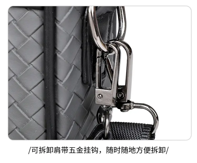 2026 Men's Woven Crossbody Bag Green Korean Style — feature 23
