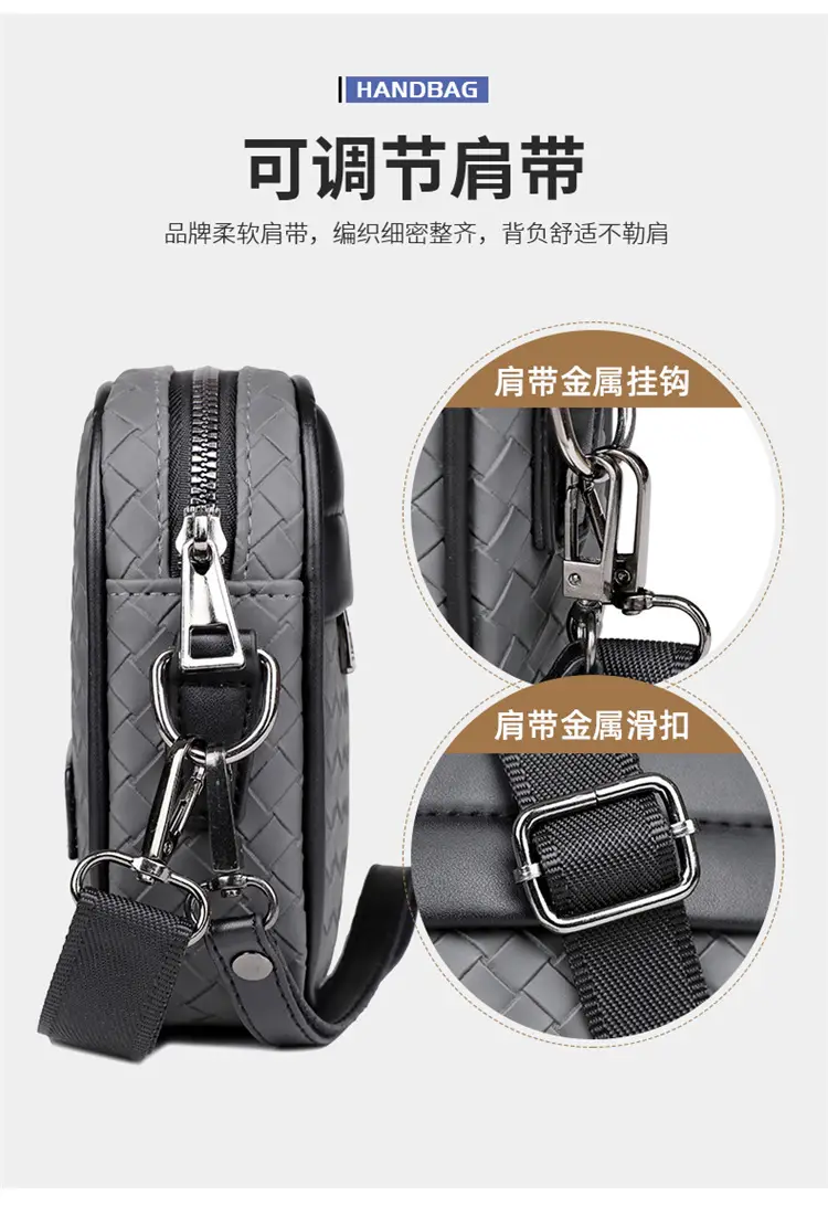 2026 Men's Woven Crossbody Bag Green Korean Style — feature 8