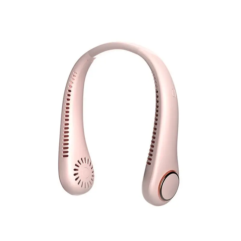 New Leafless Hanging Neck Fan Portable USB Charging Student Outdoor Sports Silent Hanging Neck Small Fan Wholesale