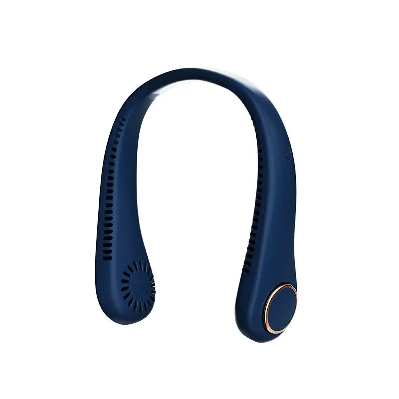 New Leafless Hanging Neck Fan Portable USB Charging Student Outdoor Sports Silent Hanging Neck Small Fan Wholesale