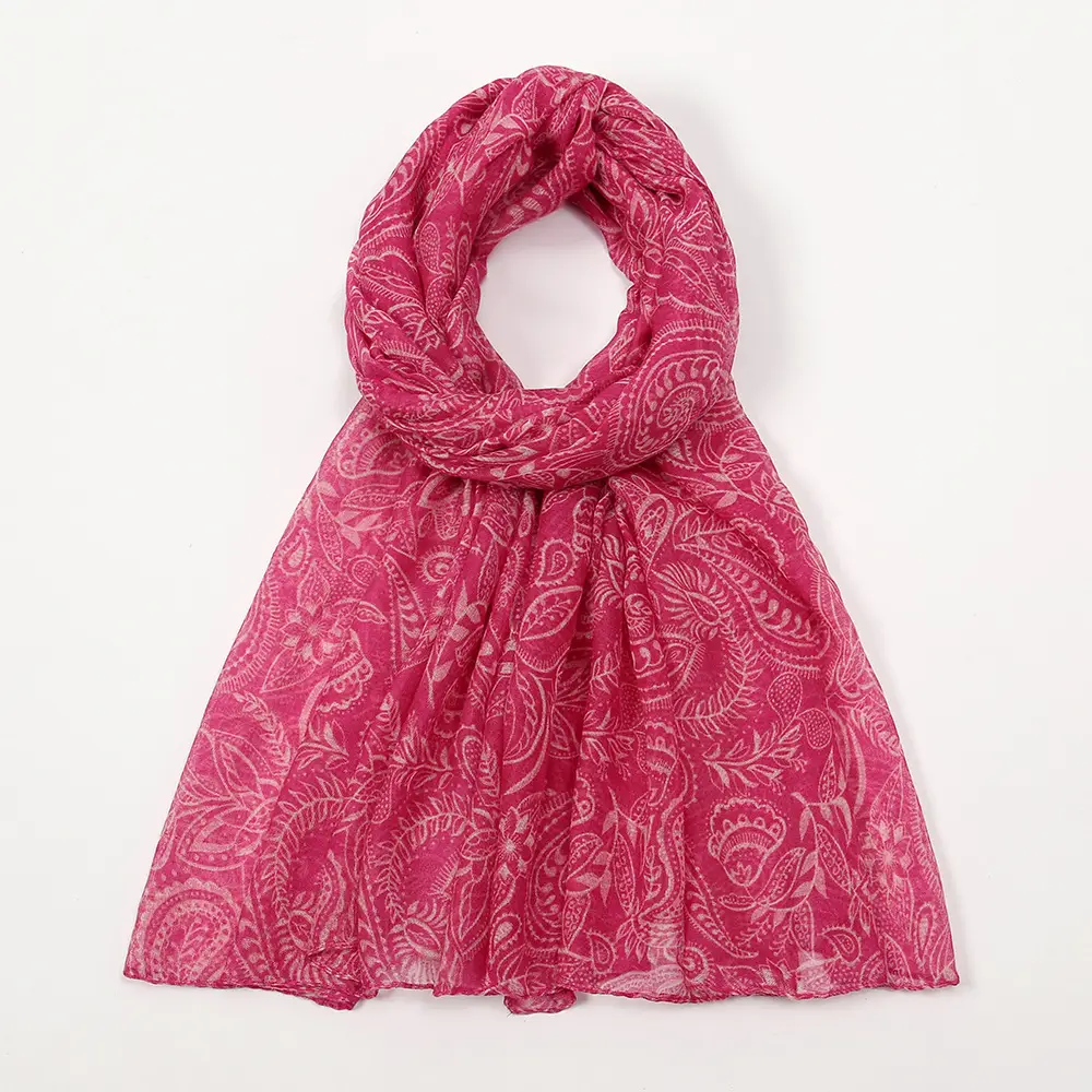 Bali Yarn Scarf Women's Grey Floral Muslim Baotou Silk - Image 4