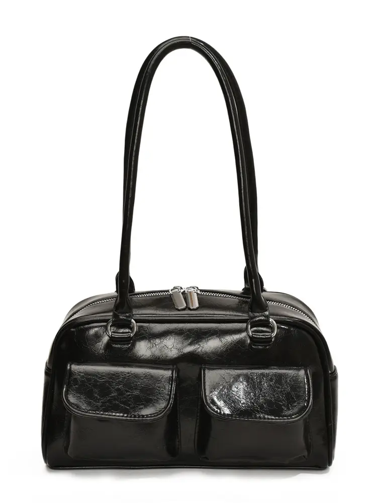 Green Leather Shoulder Bag for Women - Image 10