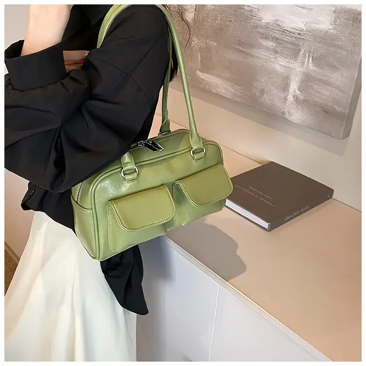 Green Leather Shoulder Bag for Women — feature 13