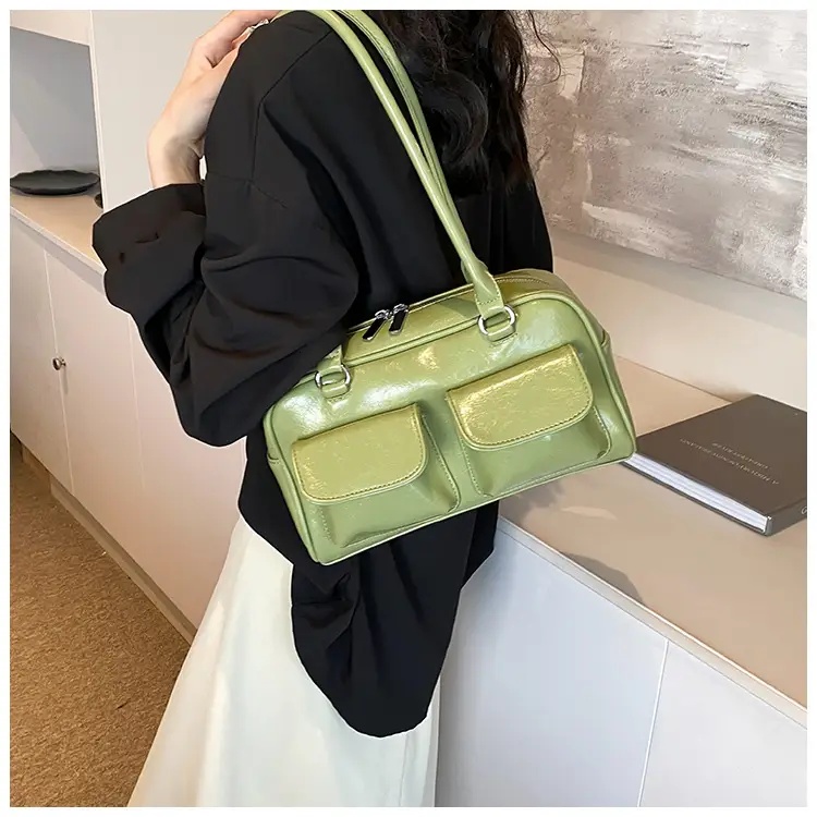 Green Leather Shoulder Bag for Women — feature 14