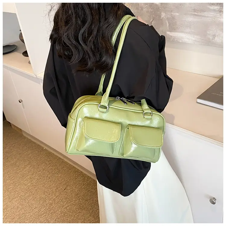 Green Leather Shoulder Bag for Women — feature 15