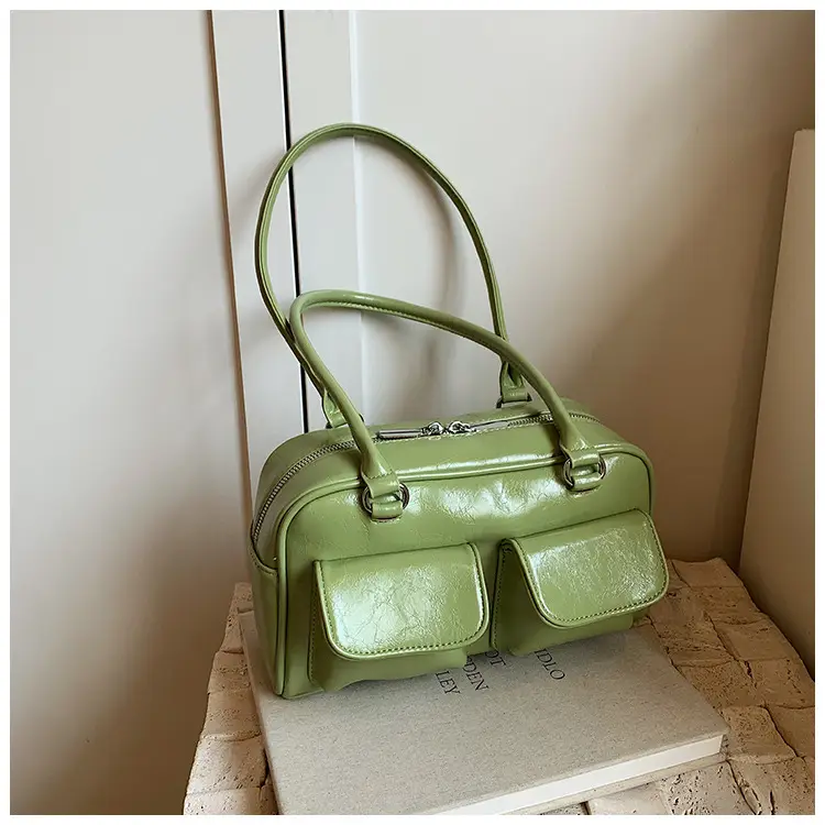 Green Leather Shoulder Bag for Women — feature 23