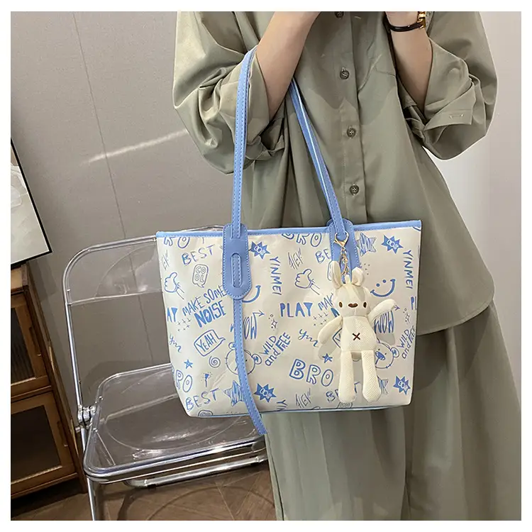 Women Graffiti Print Shoulder Bag 2024 Spring Summer - Image 10