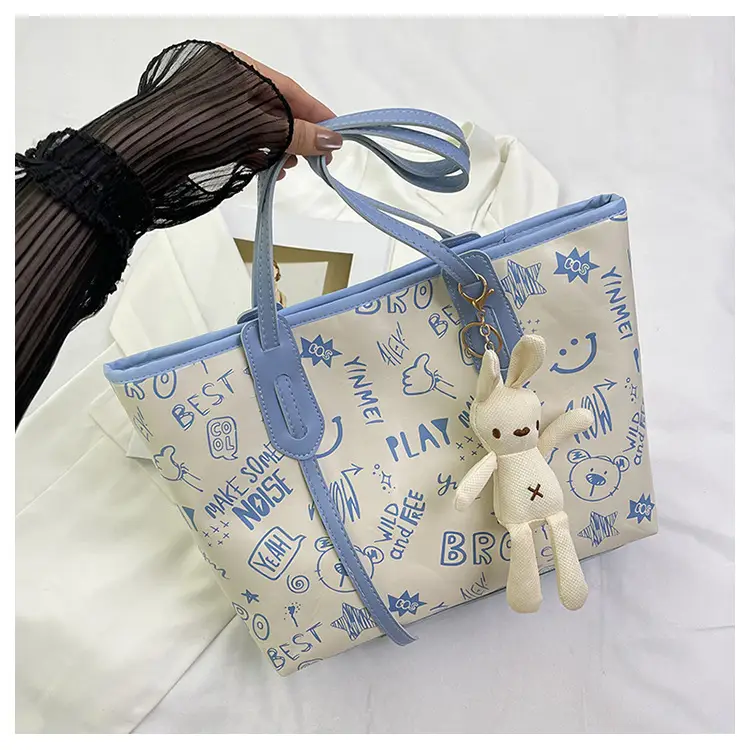 Women Graffiti Print Shoulder Bag 2024 Spring Summer - Image 3