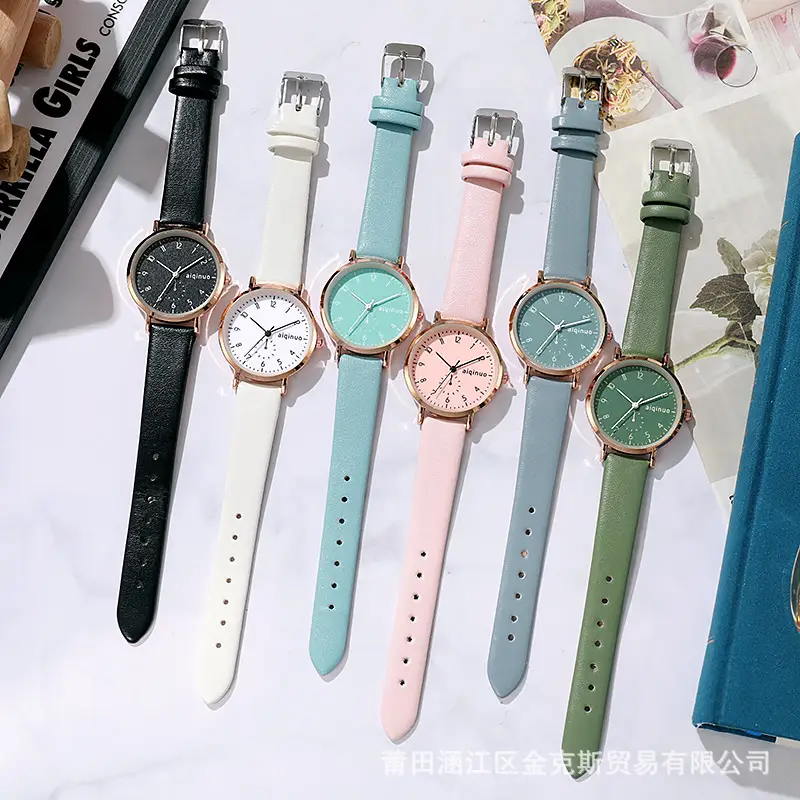 Korean-style Women's Watch with Green Strap - Image 8