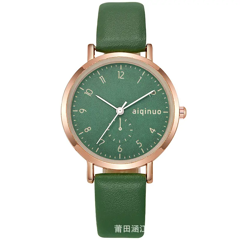 Korean-style Women's Watch with Green Strap - Image 11