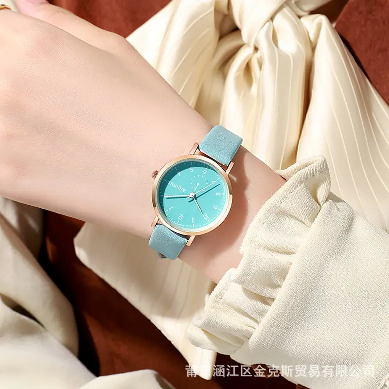 Korean-style Women's Watch with Green Strap - Image 5