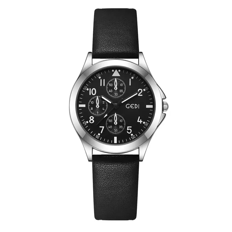 Goldie Men's Classic Belt Watch Silver Dial Black Strap - Image 2