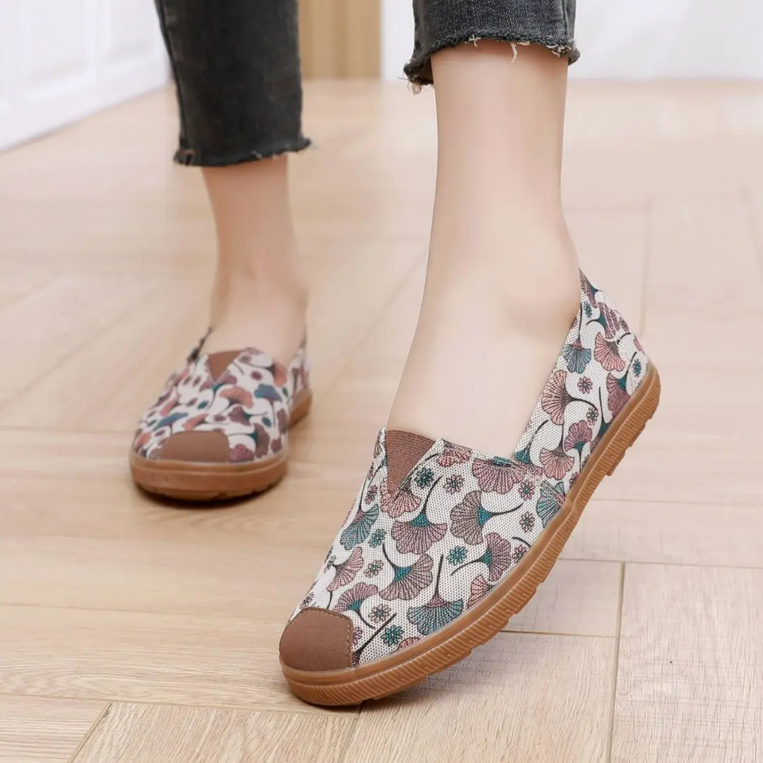 Lu Tai Mom Shoes Flat Shoes Cloth Shoes Women's Shoes Soft Sole Not Tired Foot Slip-on Casual Shoes Single Shoes Elderly Shoes - Image 16