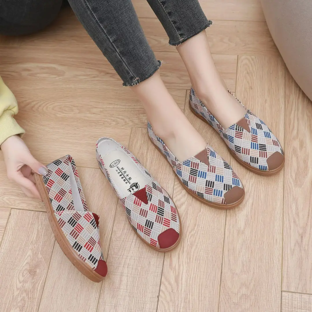 Lu Tai Mom Shoes Flat Shoes Cloth Shoes Women's Shoes Soft Sole Not Tired Foot Slip-on Casual Shoes Single Shoes Elderly Shoes - Image 17