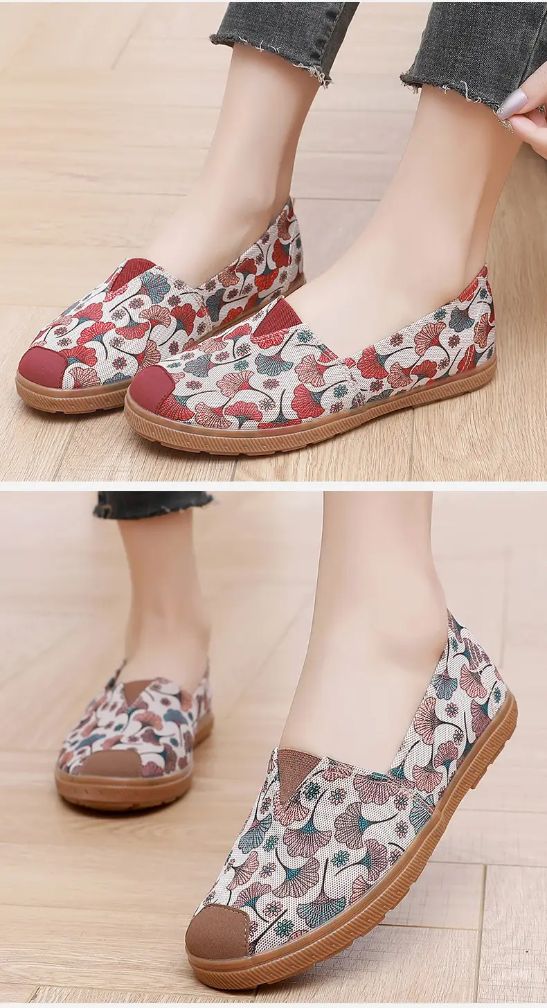 Lu Tai Mom Shoes Flat Shoes Cloth Shoes Women's Shoes Soft Sole Not Tired Foot Slip-on Casual Shoes Single Shoes Elderly Shoes — feature 15