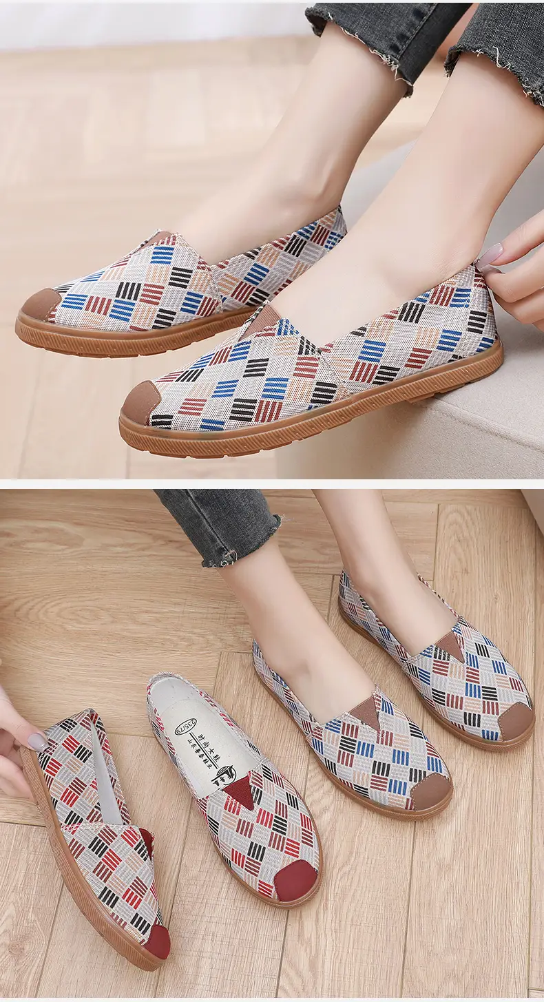 Lu Tai Mom Shoes Flat Shoes Cloth Shoes Women's Shoes Soft Sole Not Tired Foot Slip-on Casual Shoes Single Shoes Elderly Shoes — feature 19