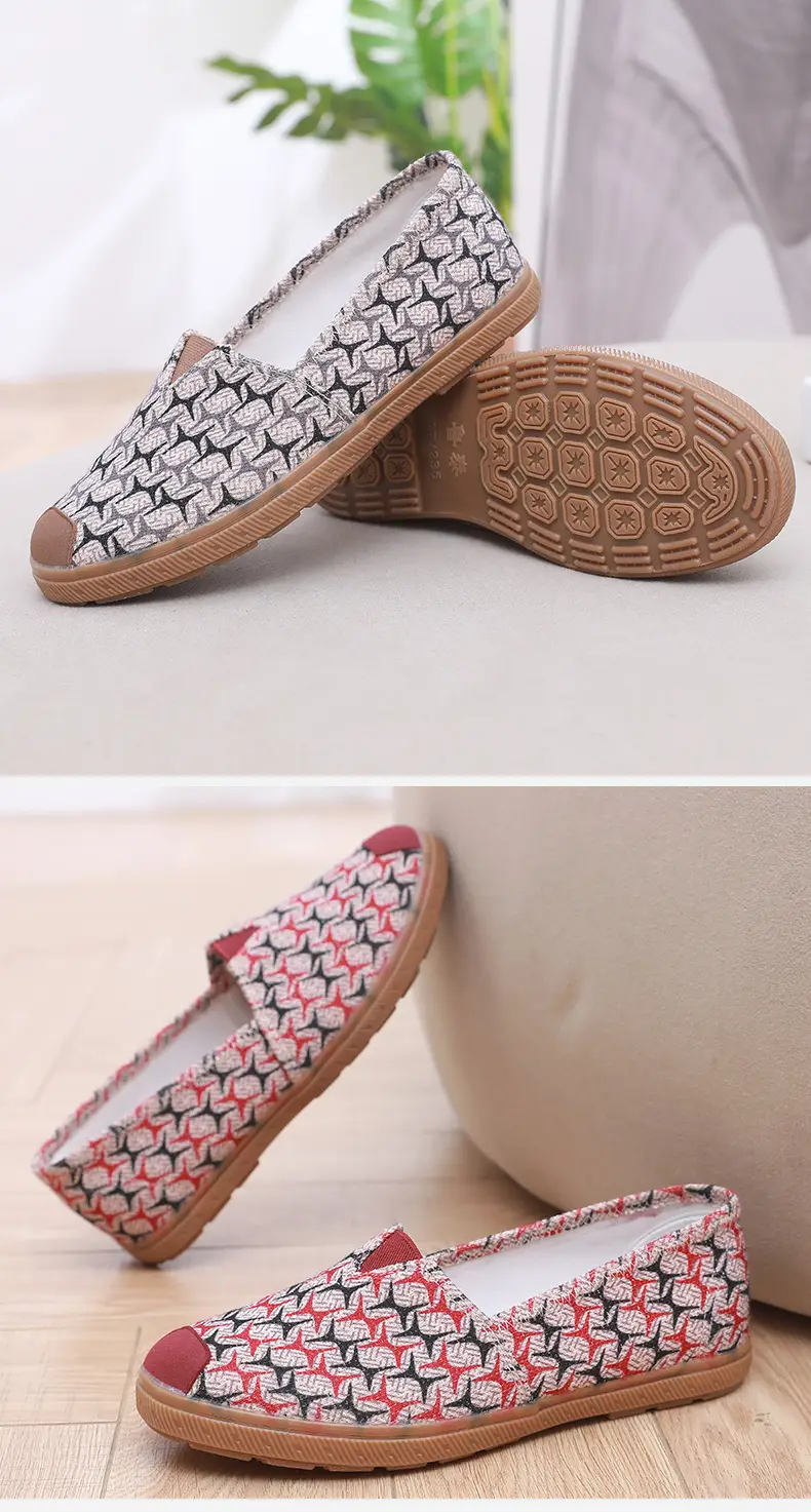 Lu Tai Mom Shoes Flat Shoes Cloth Shoes Women's Shoes Soft Sole Not Tired Foot Slip-on Casual Shoes Single Shoes Elderly Shoes — feature 22