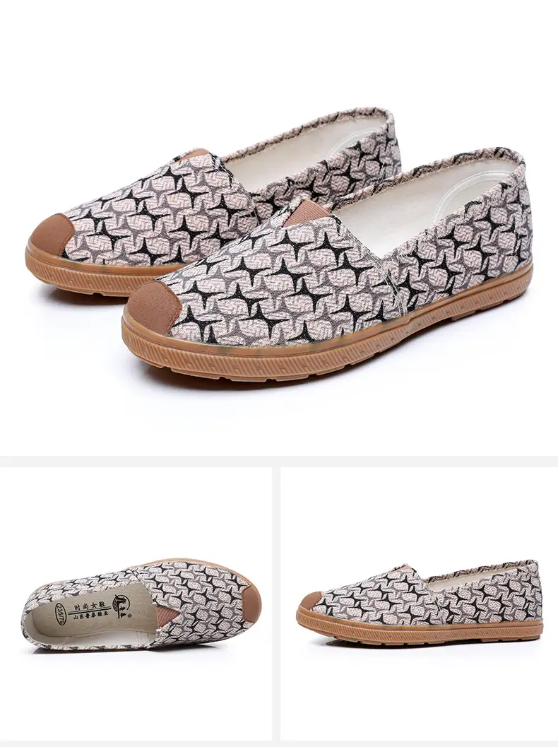 Lu Tai Mom Shoes Flat Shoes Cloth Shoes Women's Shoes Soft Sole Not Tired Foot Slip-on Casual Shoes Single Shoes Elderly Shoes — feature 24