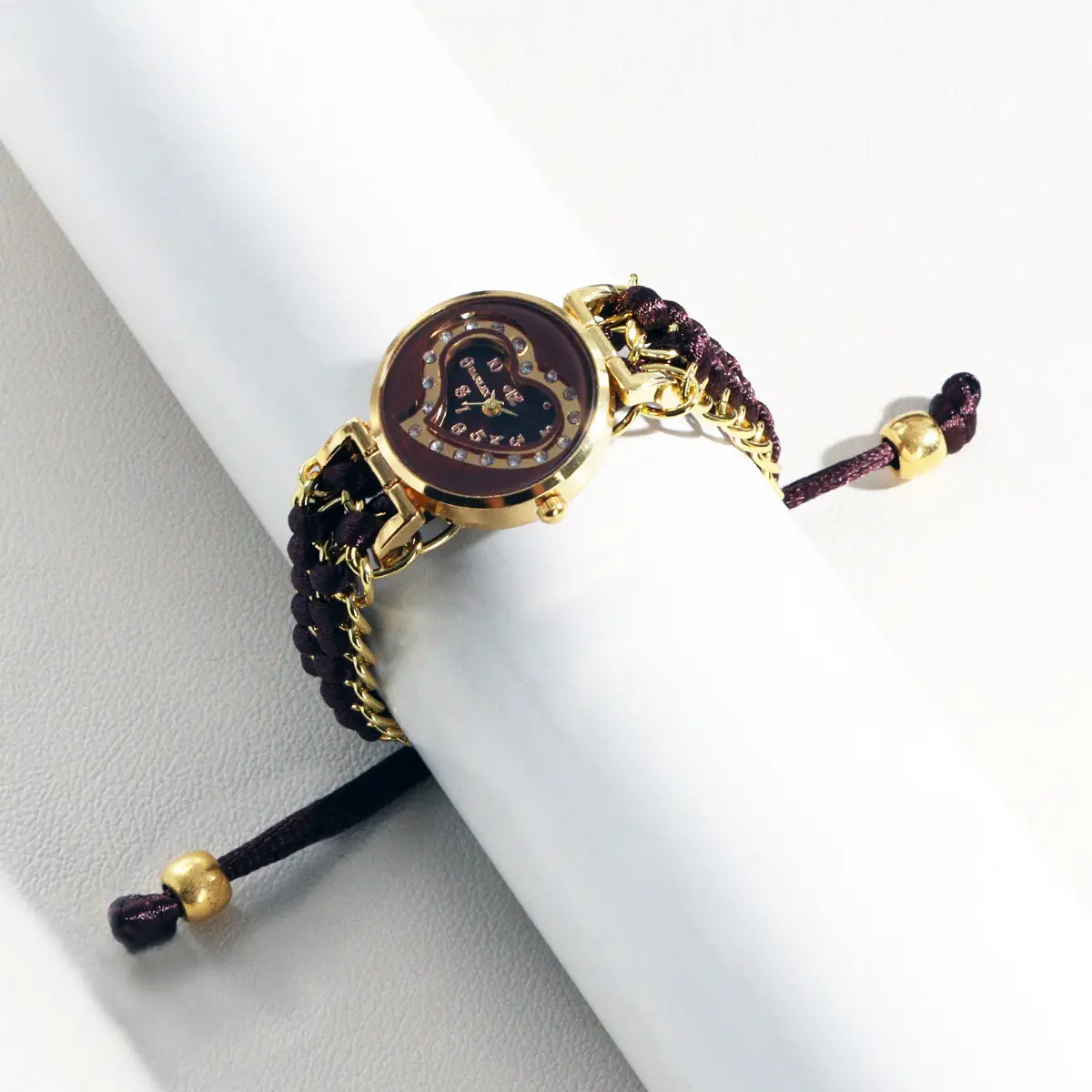 Women's Heart-Shaped Bracelet Watch with Red Blue Blue - Image 5