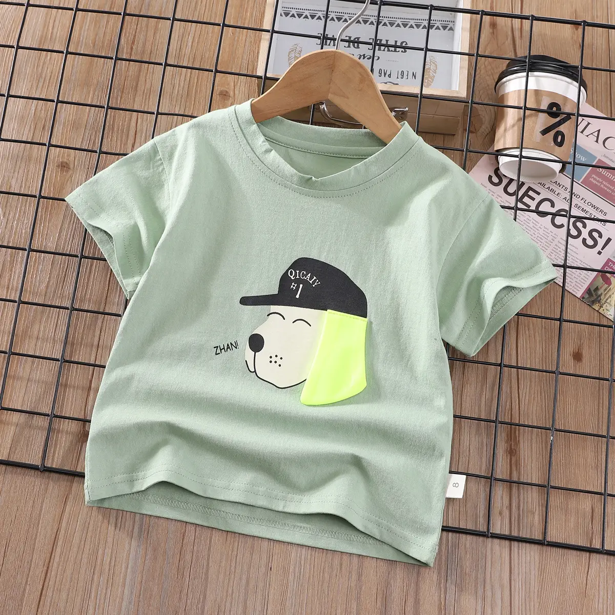 Kids Sonic Graphic T-Shirt Light Green 5 Number Print - Image 30