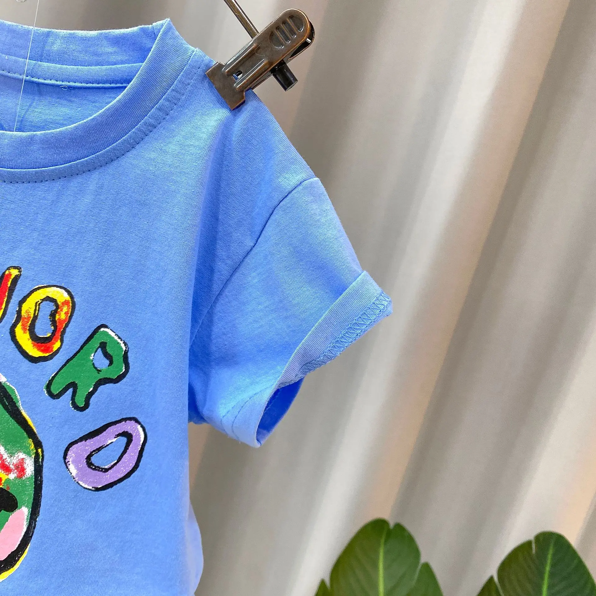 Kids Sonic Graphic T-Shirt Light Green 5 Number Print — feature 34