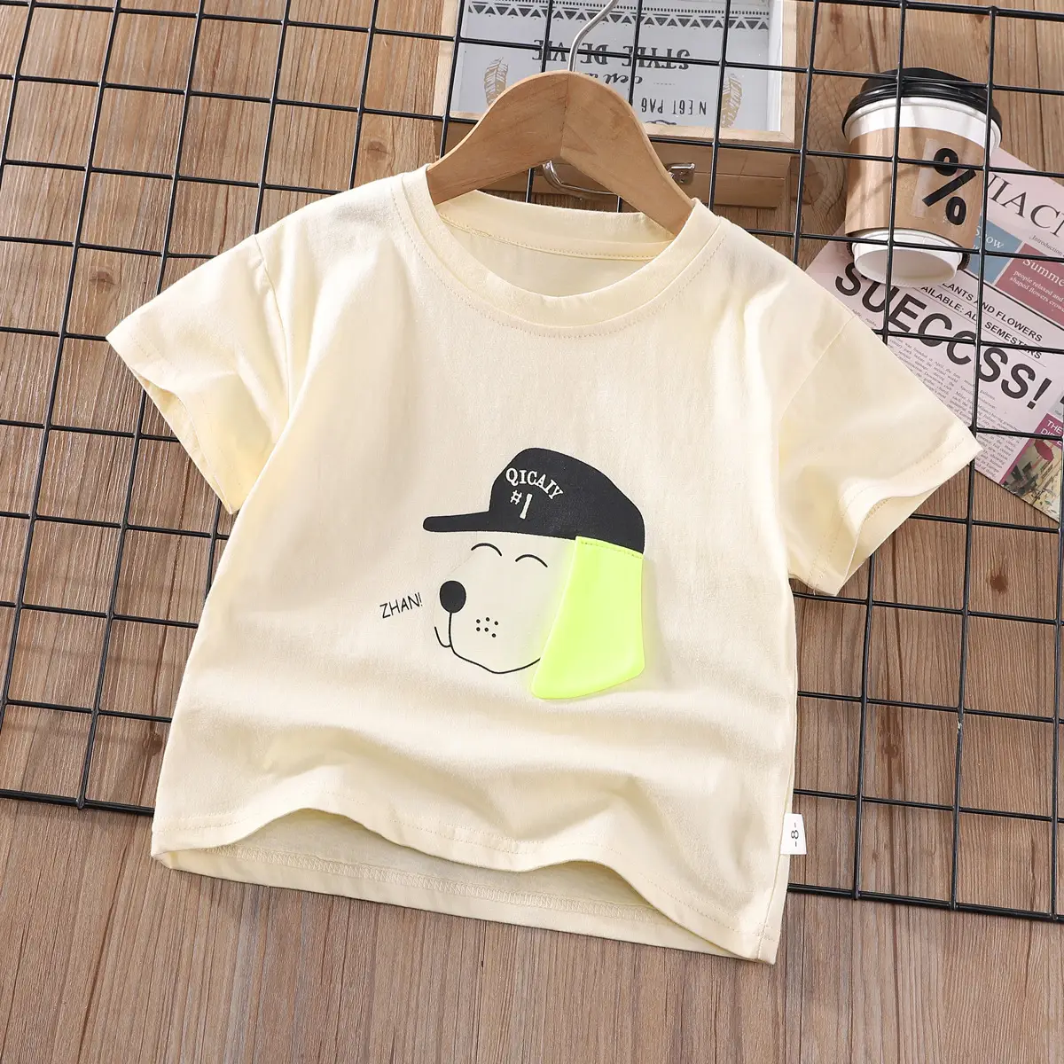 Kids Sonic Graphic T-Shirt Light Green 5 Number Print - Image 3