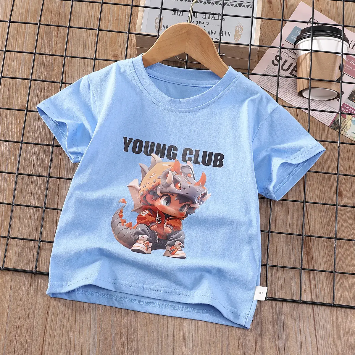 Kids Sonic Graphic T-Shirt Light Green 5 Number Print - Image 8