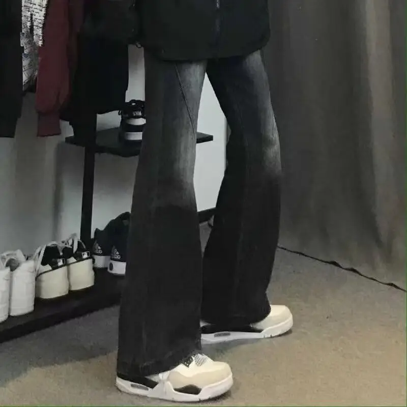 Men Retro Jeans Loose Fit Wide Leg Pants Casual Sparkle — feature 10