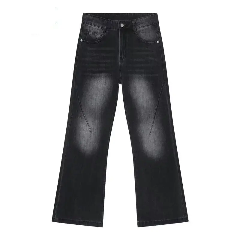 Men Retro Jeans Loose Fit Wide Leg Pants Casual Sparkle — feature 3