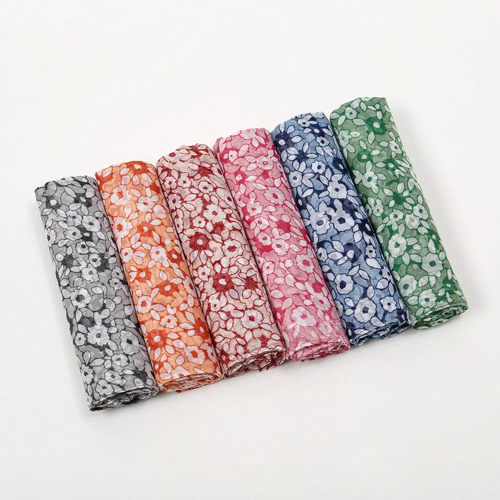 Bali Yarn Muslim Turban Scarves Women's Floret Print - Image 9