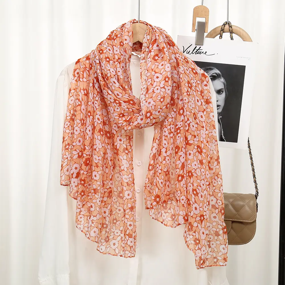 Bali Yarn Muslim Turban Scarves Women's Floret Print — feature 14