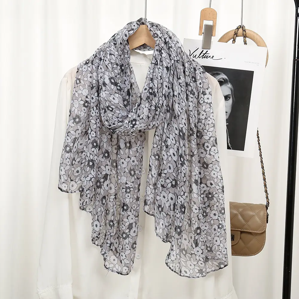 Bali Yarn Muslim Turban Scarves Women's Floret Print — feature 6