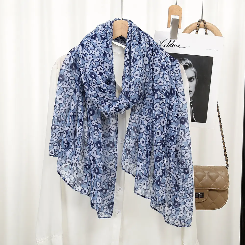 Bali Yarn Muslim Turban Scarves Women's Floret Print — feature 8
