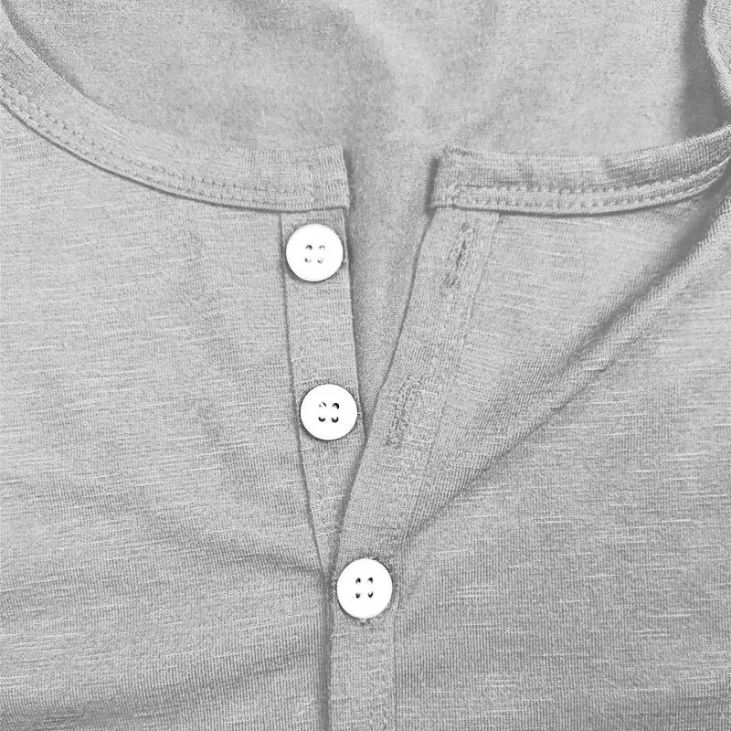 Men Button T-Shirt Bamboo Summer Gray — feature 20