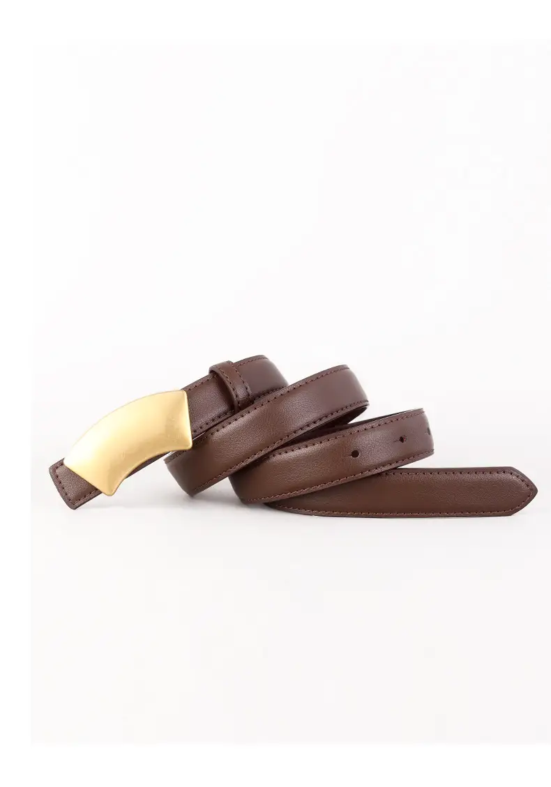 New Leather Belt Women's Snap Buckle Slimming Jeans Belt — feature 29