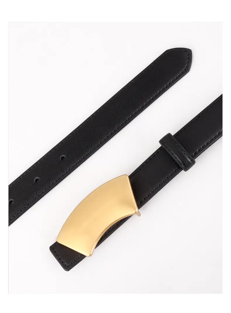 New Leather Belt Women's Snap Buckle Slimming Jeans Belt — feature 31