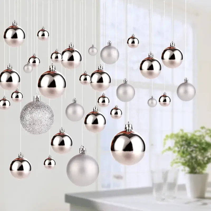 Mid-Autumn Ceiling Hanging Blue Balls Decoration - Image 32