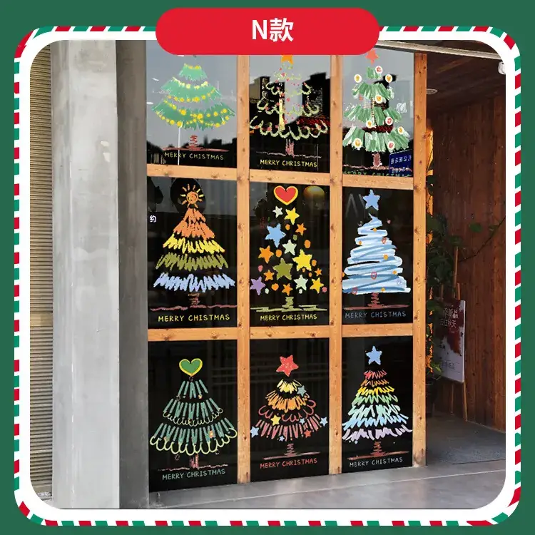 Cross Border Santa Christmas Snowflake Electrostatic Window Sticker — feature 15