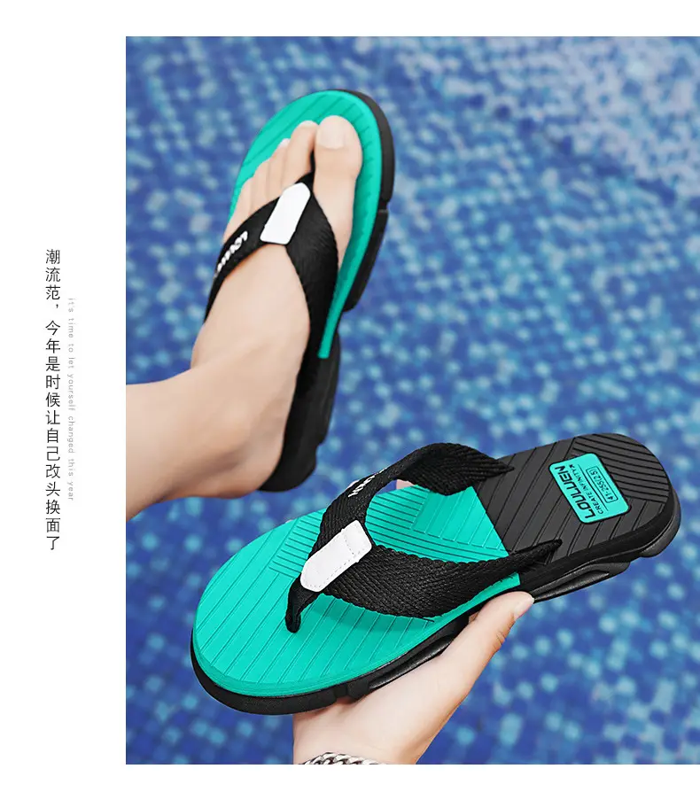 Cross-border plus size Flip-flops Men's Summer Outer Wear Non-slip Clip Sandals Men's Beach Fashionable Internet Celebrity Casual Sandals — feature 12