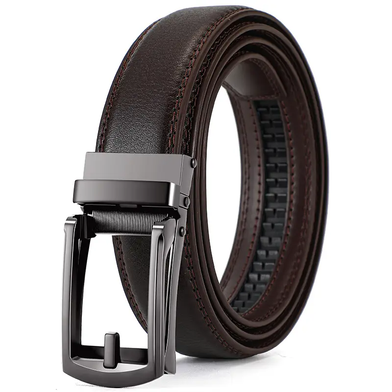 Men's Black Cowhide Belt with Gold Buckle - Image 14