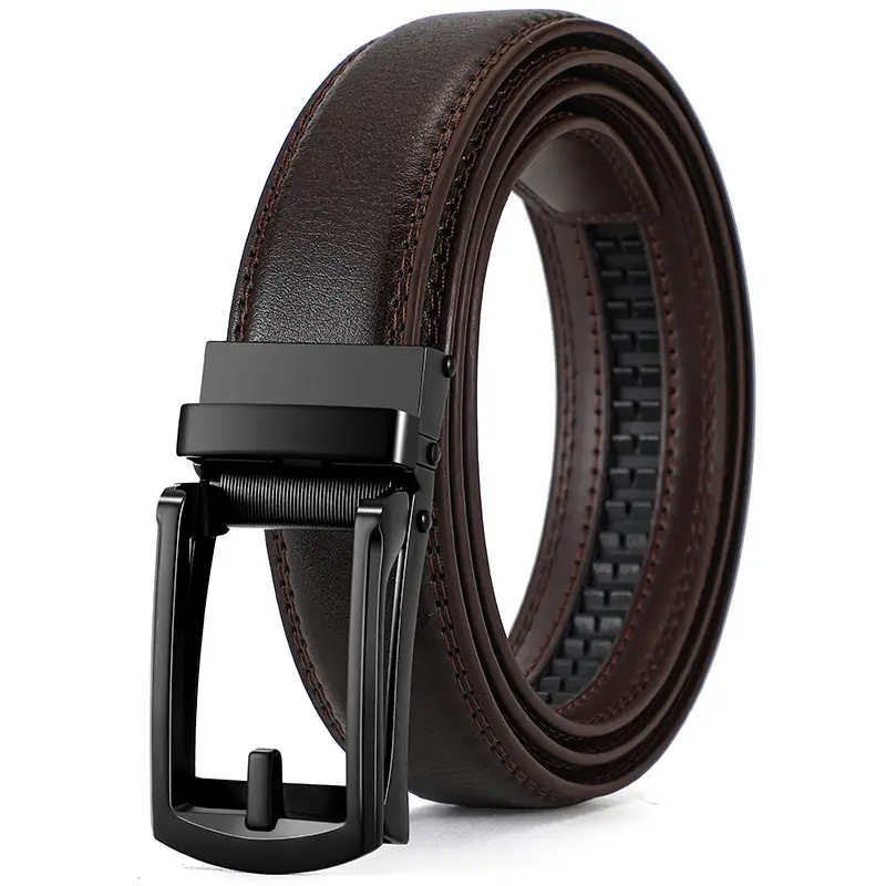 Men's Black Cowhide Belt with Gold Buckle - Image 15