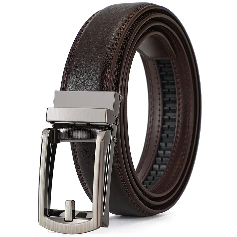 Men's Black Cowhide Belt with Gold Buckle - Image 8